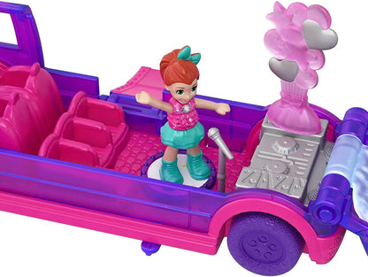 Polly Pocket Limusine de festa Pollyville com áreas de lazer, boneca Lila e muito mais