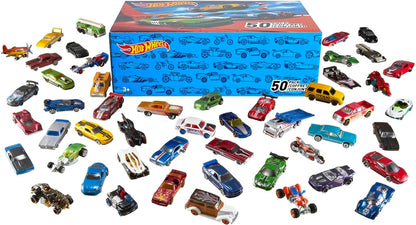 Hot Wheels  50 Diecast Car Pack and Mini Toy Cars V6697