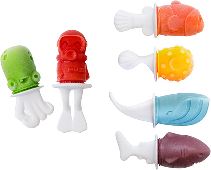 Zoku Molde de picolé de silicone de 6 peças Summer Pops, 145