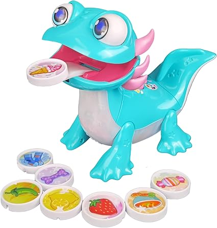 VTech Tasty Treats Axolotl, brinquedo interativo para crianças com reações divertidas, 8 lanches fingidos e músicas e frases educativas, presente para crianças de 3, 4, 5 anos ou mais, versão em inglês