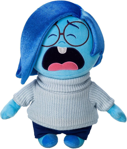 Disney Store Brinquedo macio oficial da tristeza, Inside Out 2, 28 cm/11”, figura de personagem de pelúcia pequena e fofinha para crianças, adequada para idades de 0+