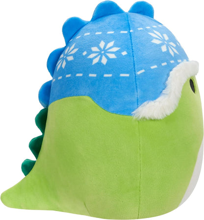 Squishmallows Danny the Dino original de 7,5 polegadas com chapéu azul de pelúcia ultramacia de tamanho pequeno