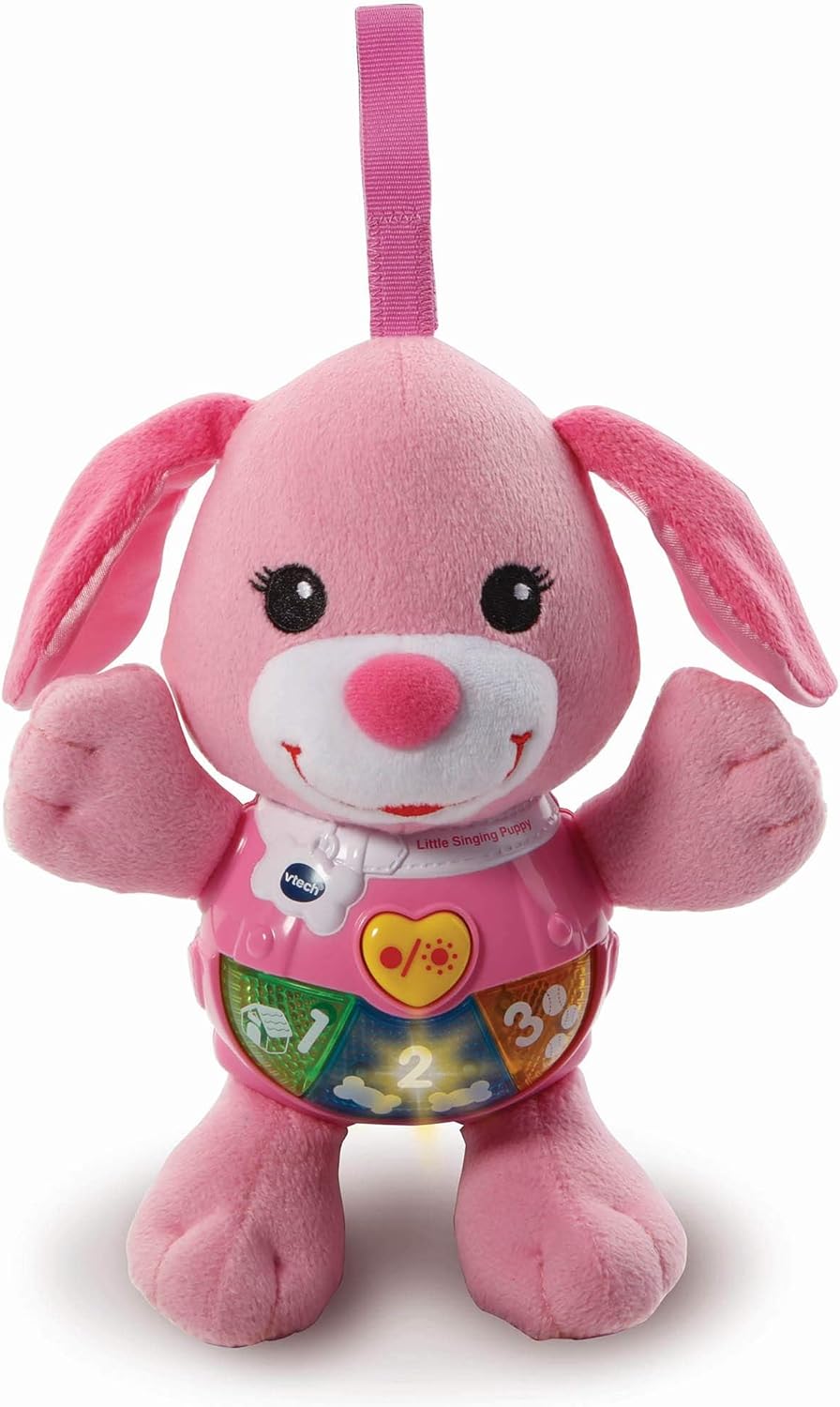 VTech 502353 Cachorro Cantor, Juguete Educativo, Juguete Musical Interactivo para Bebés con Luces y Sonidos, Regalo Adecuado para Niños y Niñas de 3 a 18 Meses, Rosa, 5,0cm*11,0cm*11,0cm.