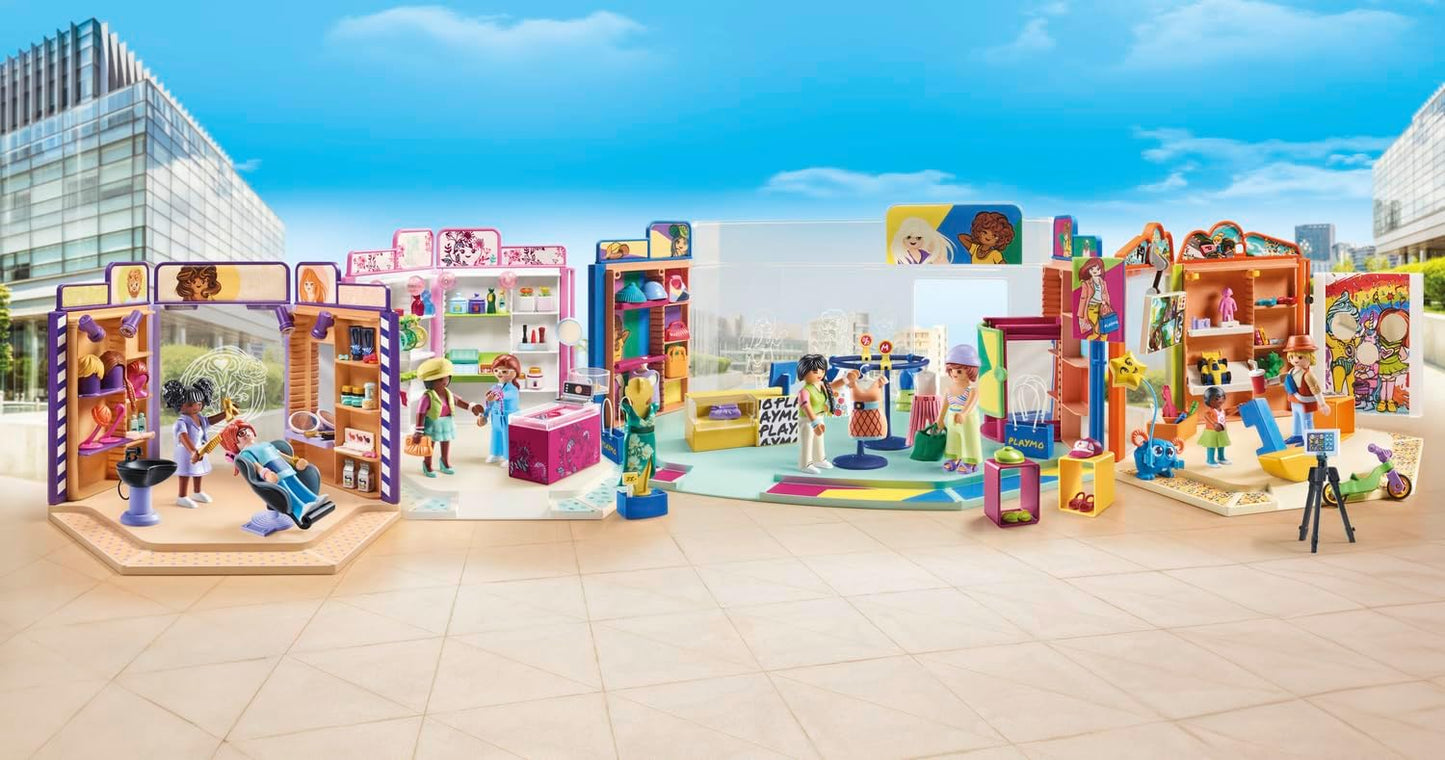 Playmobil 71535 myLife: salão de cabeleireiro, penteados e perucas da moda para clientes, com diversos acessórios para experimentação, conjuntos de jogos criativos adequados para crianças a partir de 5 anos