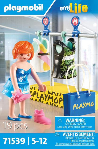 Playmobil 71539 My Life: barraca de roupas, brinquedos para presentear e dramatizações divertidas e imaginativas, conjuntos de jogos adequados para crianças de 4 anos ou mais