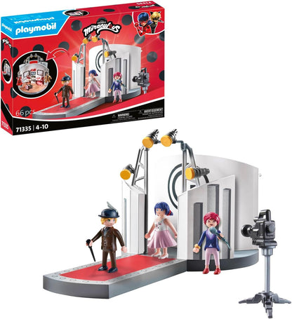 Playmobil 71335 Miraculous: desfile de moda de Gabriel, incluindo Marinette, Adrien e Nadja, aventura com Ladybug, dramatização divertida e imaginativa, diversos conjuntos de jogos adequados para crianças a partir de 4 anos