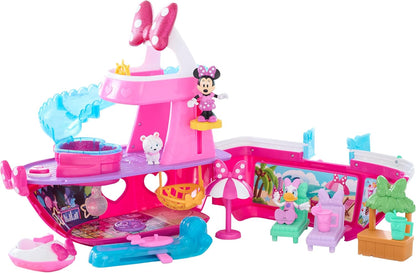 Just Play Disney Junior Minnie Mouse Bowdazzling Yacht Playset, brinquedos infantis para maiores de 3 anos