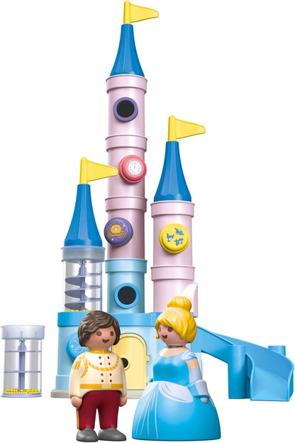 Playmobil 71457 JUNIOR e Disney: Castelo da Cinderela, brinquedos para crianças, feitos com mais de 90% de plástico à base de plantas, brinquedo para presentear e encenação divertida e imaginativa