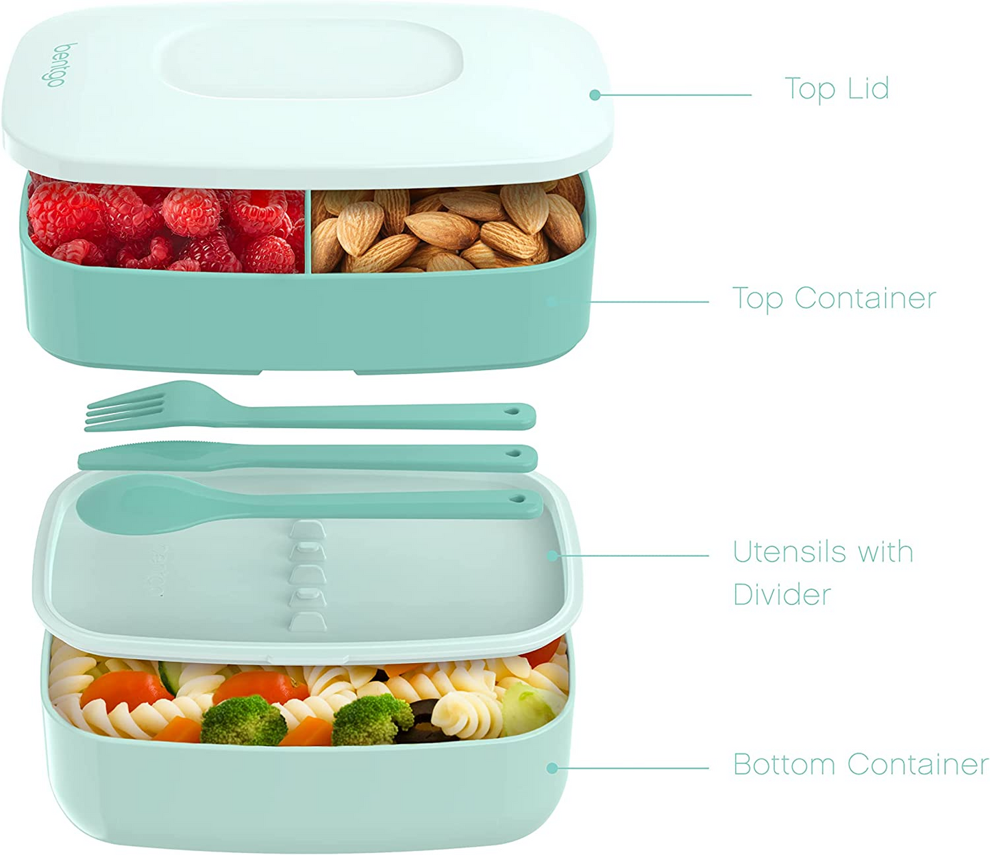 Bentgo Clássico - Recipiente Bento Lunch Box All-in-One empilhável