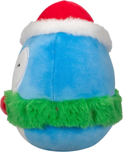 Squishmallows Puff original de 7,5 polegadas, o pinguim azul com guirlanda verde, pelúcia ultramacia de tamanho pequeno