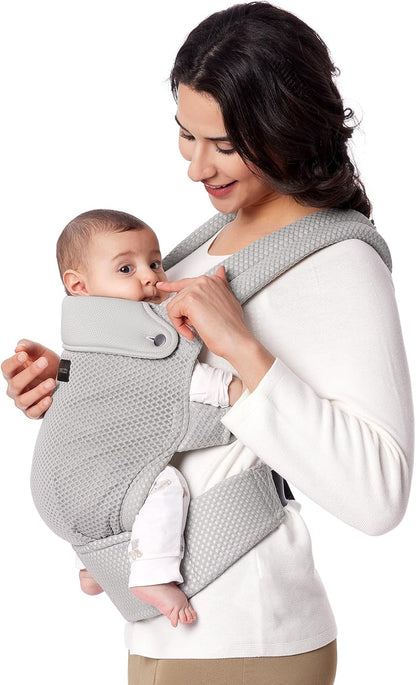 Momcozy Canguru para Bebês Recém-nascidos e Crianças Pequenas - Canguru para Bebês Ergonômico, Aconchegante e Leve para 7-44 libras, Fácil de Colocar, Ideal para Pais com as Mãos Livres, Suporte Lombar Aprimorado, Leopardo