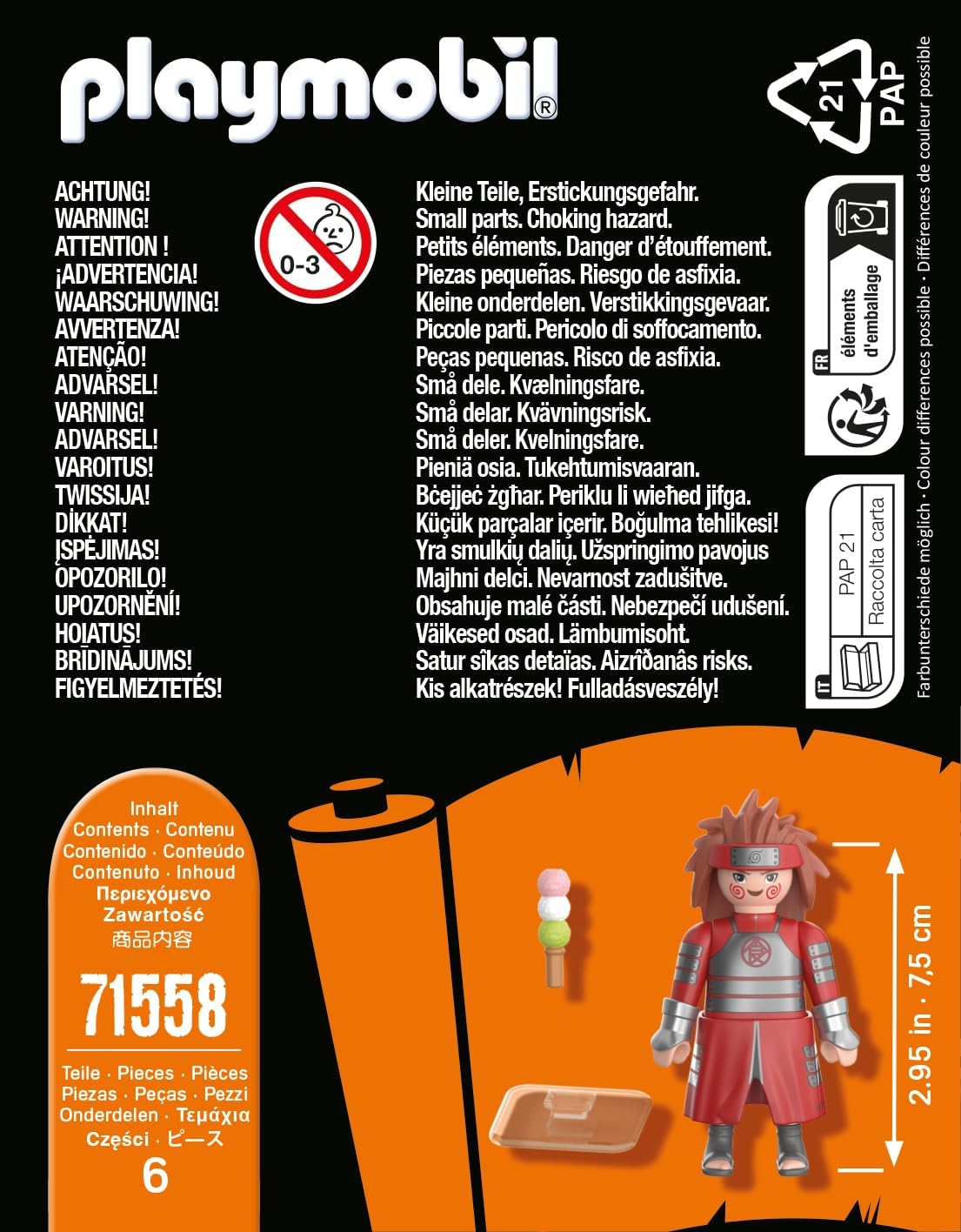 PLAYMOBIL Naruto Shippuden 71558 Choji Acessórios detalhados, maiores de 5 anos