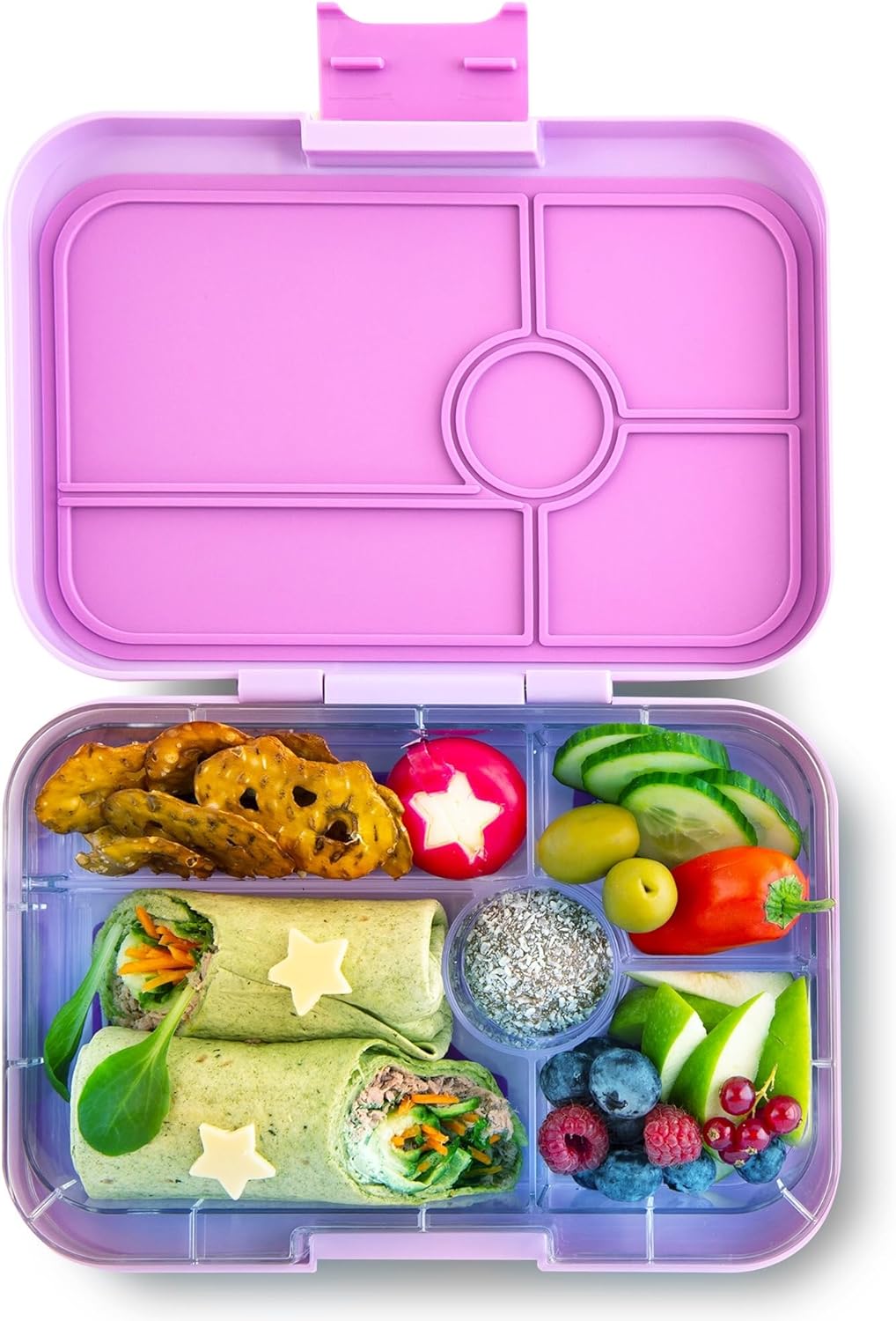 Yumbox  Tapas tamanho maior - lancheira Bento à prova de vazamentos com 5 compartimentos para pré-adolescentes, adolescentes e adultos (Bali Aqua com bandeja Aqua transparente) (BAIII202303A)