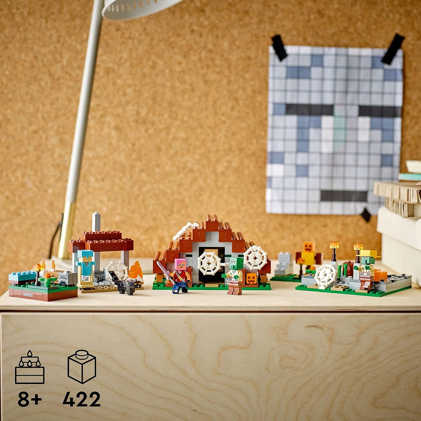 LEGO Kit de construção de vila abandonada do Minecraft 21190, conjunto de brinquedos zumbis do Minecraft, ideia de presente para crianças, meninas, meninos, idade 8+, com figuras de jogo, incluindo zumbis e caçadores de zumbis com acessórios