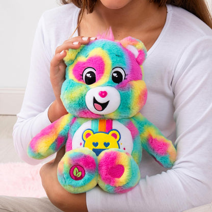 Care Bears, Good Vibes Bear Peluche mediano de 35 cm, ecológico, juguetes de peluche coleccionables para niños, peluches para niñas y niños, lindos ositos de peluche adecuados para niñas y niños de 4 años en adelante, diversión básica 22684