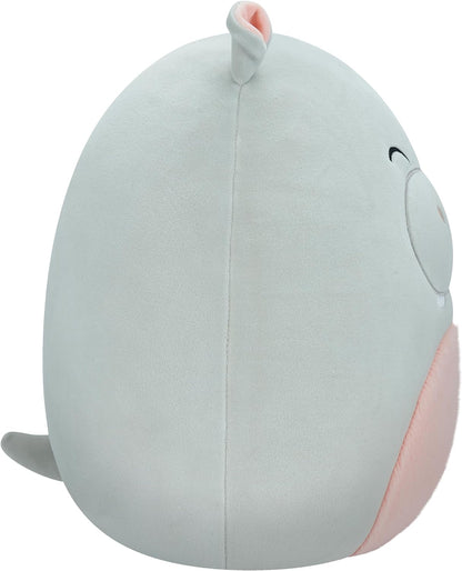 Squishmallows  SQCR04133 Harrison - Hipopótamo Cinza 12"