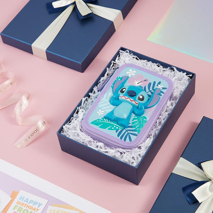 Disney Estojo de Lápis Cheio com Papelaria para Crianças, Material Escolar Lápis de Cor, Marcadores - Presentes para Meninas (Blue Frozen Double Zip)