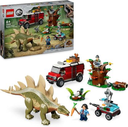 LEGO Jurassic World Dinosaur Missions: Conjunto de brinquedos de descoberta de estegossauro para meninos e meninas de 6 anos ou mais, com uma figura de dinossauro, presente de aniversário para crianças e fãs de Ben e Sammy