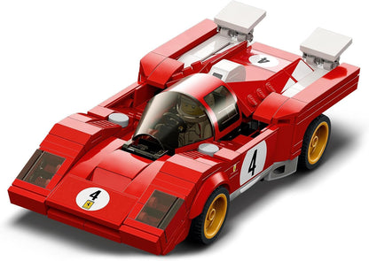 LEGO Speed Champions 1970 Ferrari 512 M Sports Red Race Car Toy, conjunto de construção de modelo colecionável com minifigura de piloto de corrida 76906