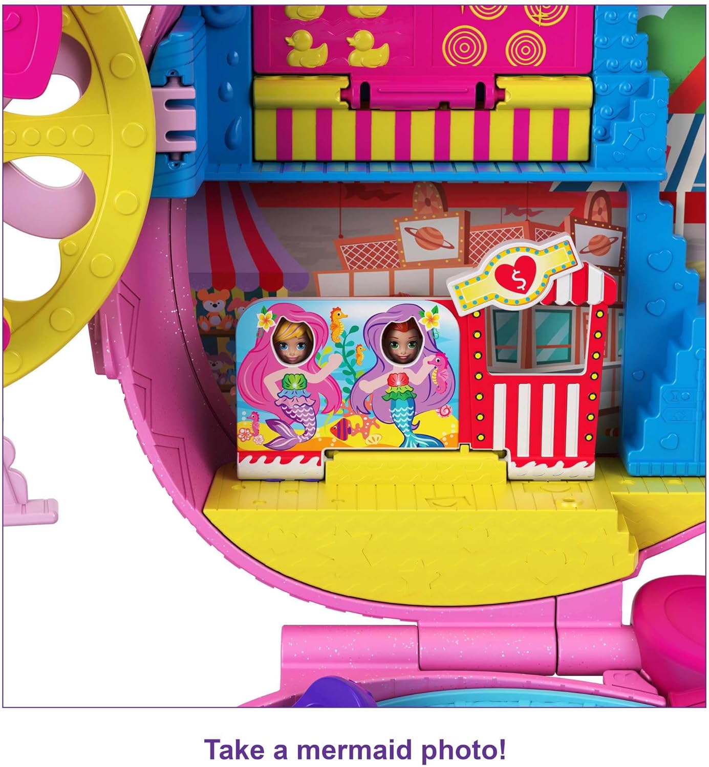 Polly Pocket Mochila Theme Park compacta com 2 bonecas, acessórios e diversas atividades