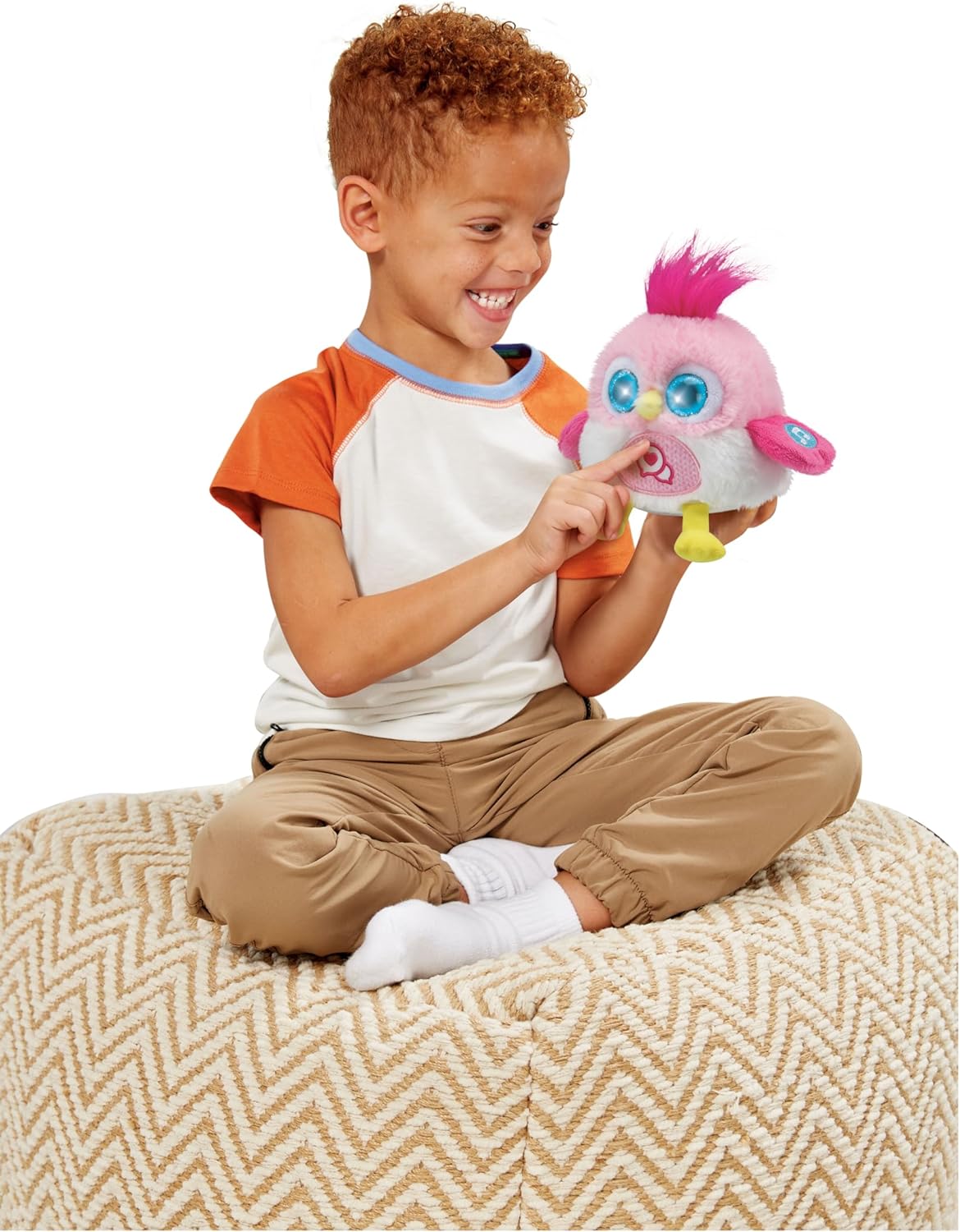 VTech LoLibirds, brinquedo interativo para passarinhos com respostas engraçadas, olhos que mudam de cor, música e sons, fica no seu ombro, presente para crianças de 4, 5, 6 anos ou mais, azul, versão em inglês