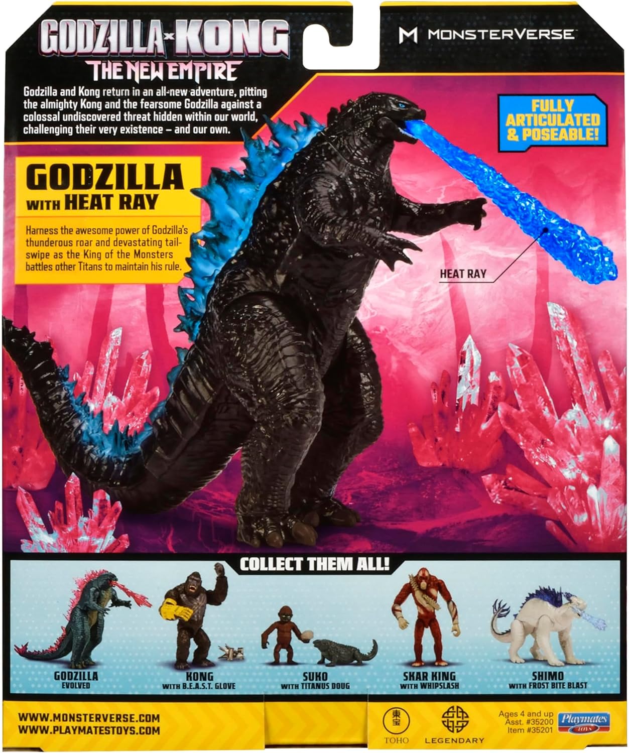 MonsterVerse Godzilla vs. Kong: The New Empire, figura de acción original de Godzilla de 6 pulgadas, personaje icónico de película coleccionable, incluye función de energía de haz de calor, adecuado para mayores de 4 años