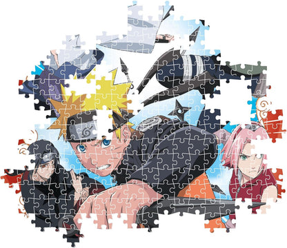 Clementoni 39833 Shippuden Shippuden-1000 quebra-cabeça, vertical, diversão para adultos, mangá, anime, feito na Itália, 1000 peças Naruto