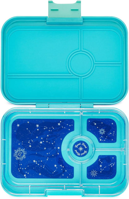 Yumbox Lancheira Bento Tapas 4,2 xícaras: Design de 4 compartimentos à prova de vazamentos em Capri Pink Rainbow - Perfeito para refeições portáteis ricas em nutrientes para adultos e crianças maiores