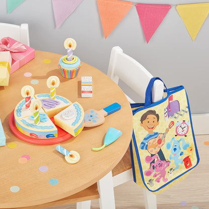 Melissa & Doug As pistas de Blue e você! Conjunto de jogos para festa de aniversário em madeira