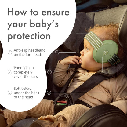 Alpine Muffy Baby Ear Defender para bebês e crianças pequenas de até 36 meses -  Protetores de ouvido com redução de ruído - Fones de ouvido confortáveis para bebês contra danos auditivos e melhora o sono - Preto