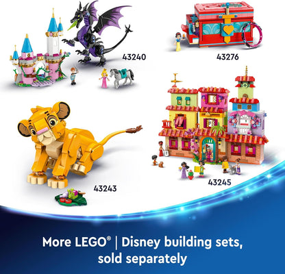 LEGO ǀ Conjunto de brinquedos de construção do Palácio de Gelo da Disney Frozen Elsa para crianças com um castelo e figuras de minibonecas Elsa e Anna, ideia divertida de presente para meninas, meninos e fãs de cinema com mais de 6 anos 43244