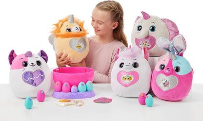 Rainbocorns Eggzania Surprise Mania Mystic Elle the Unicorn - Pelúcia colecionável - Mais de 20 surpresas dentro, 28 cm, Cuddle Plush Stuffed Animal, Acessórios vestíveis