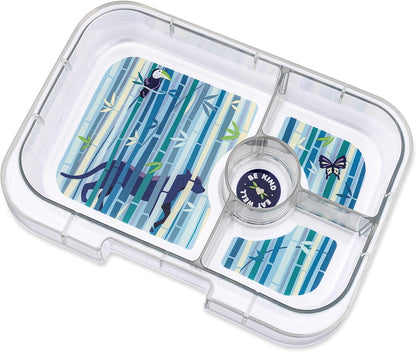 Yumbox Recipiente de lancheira Bento à prova de vazamentos Panino para crianças e adultos (azul surf (bandeja de urso polar))