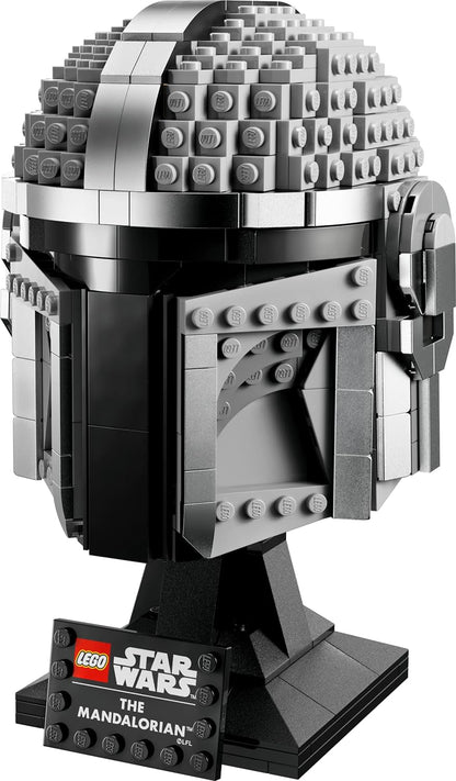 LEGO Kit de construção de modelo de capacete Mandalorian de Star Wars, conjunto de exibição colecionável para adultos, ideia de presente para homens, mulheres, ele ou ela 75328