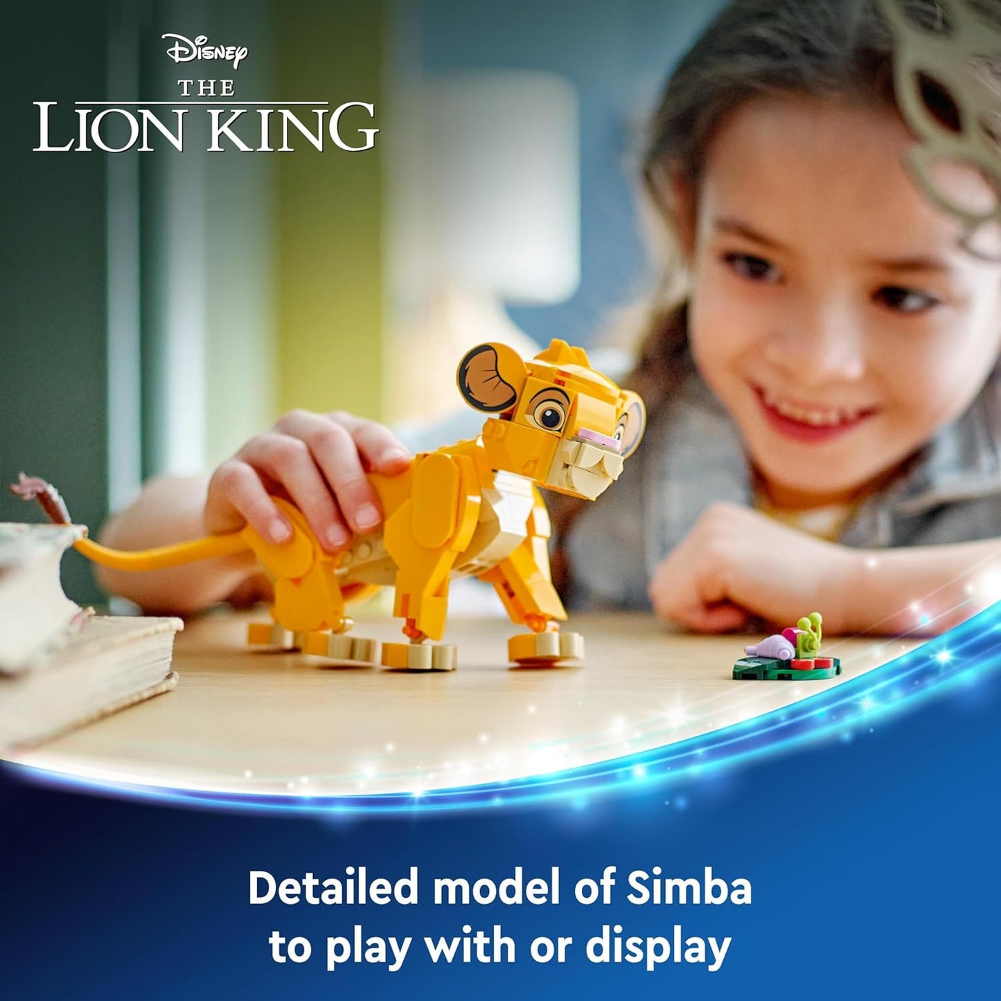 LEGO Brinquedo de construção Disney Simba, o Rei Leão, para meninas e meninos de 6 anos ou mais, conjunto de bonecos de construção, conjunto de recordações de filmes de 1994, ideia de presente para crianças 43243