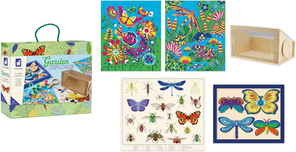 Janod - Explorador de jardín - Carpeta Explorador - Kit de manualidades - 6 actividades diferentes - Actividad manual infantil - Nueva colección - Juguete a partir de 6 años,