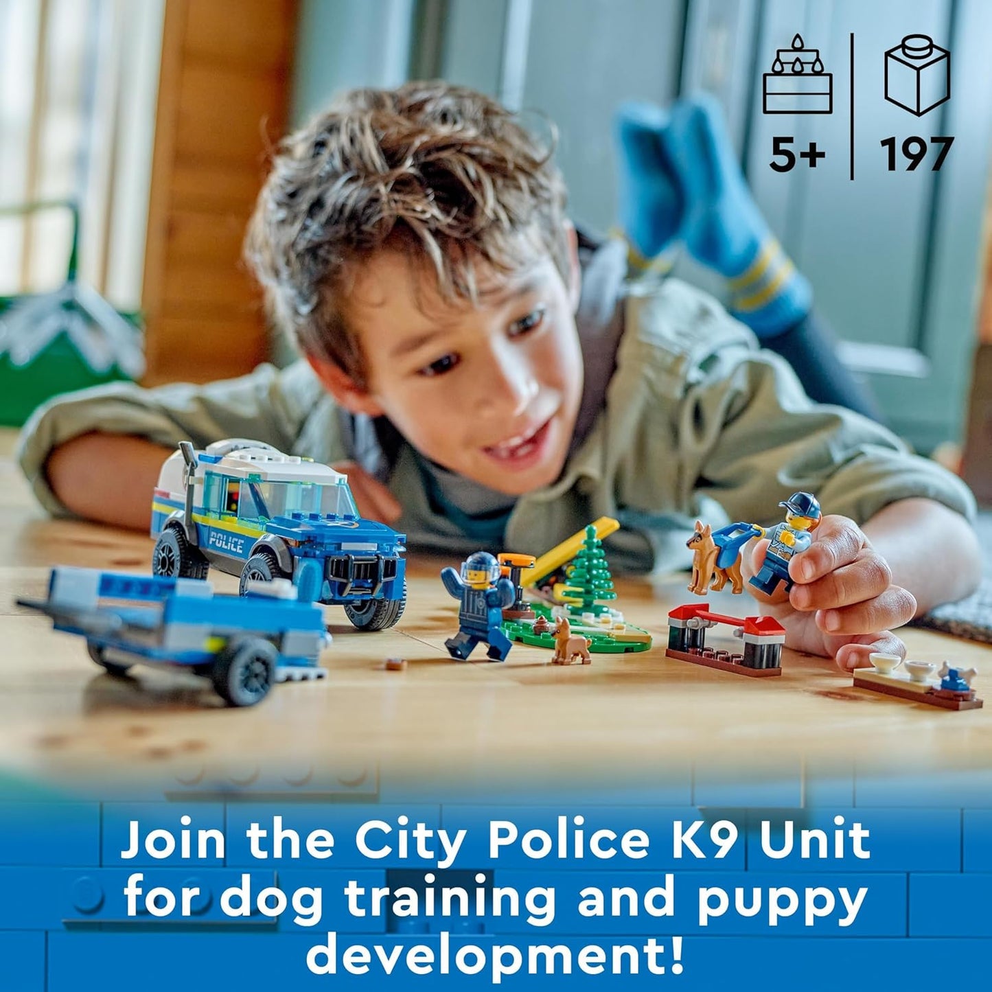 LEGO Animal Bundle: City Mobile Police Dog Training (60369) e Minecraft The Mushroom House (21179), com figuras de cachorro, cachorrinho e aranha, carro e casa de polícia de brinquedo, presente de Páscoa para crianças