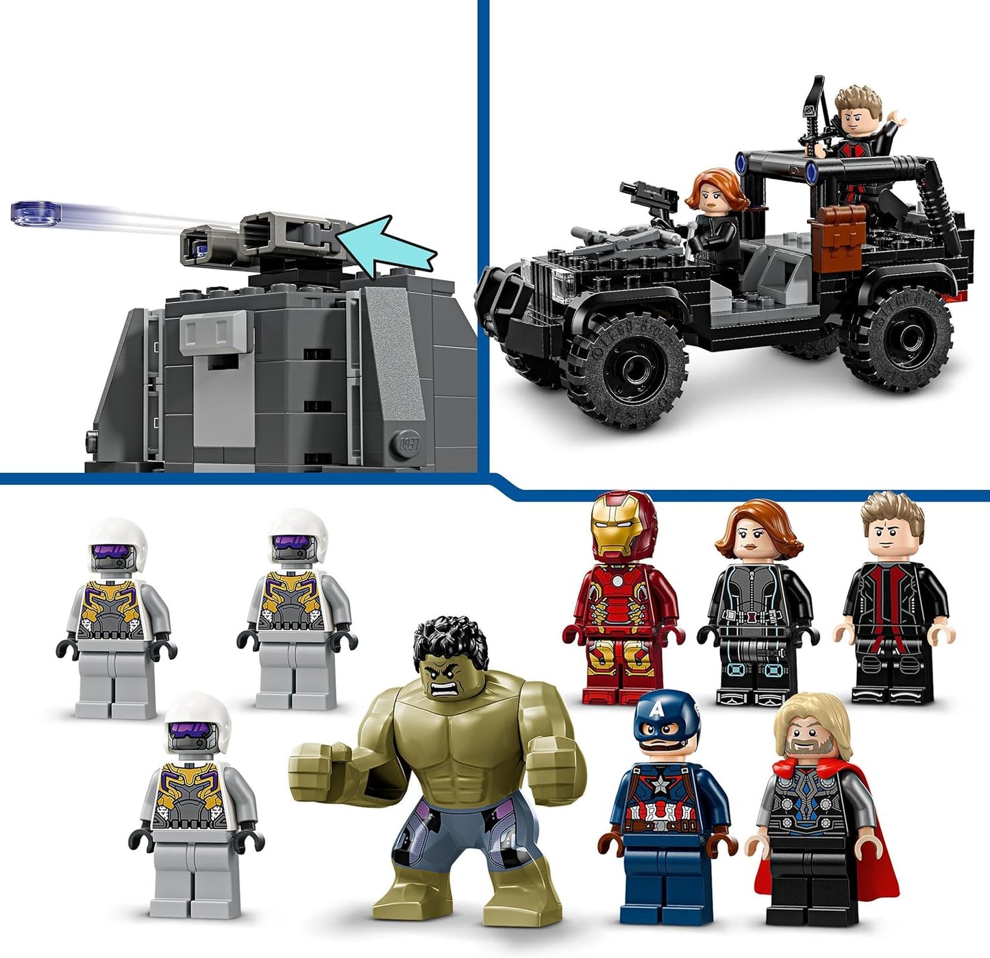 LEGO Marvel The Avengers Assemble: Age of Ultron, conjunto de brinquedos montáveis de super-heróis para crianças, meninos e meninas com mais de 10 anos, com 8 minifiguras incluindo Thor, Hulk e Homem de Ferro, ideia de presente