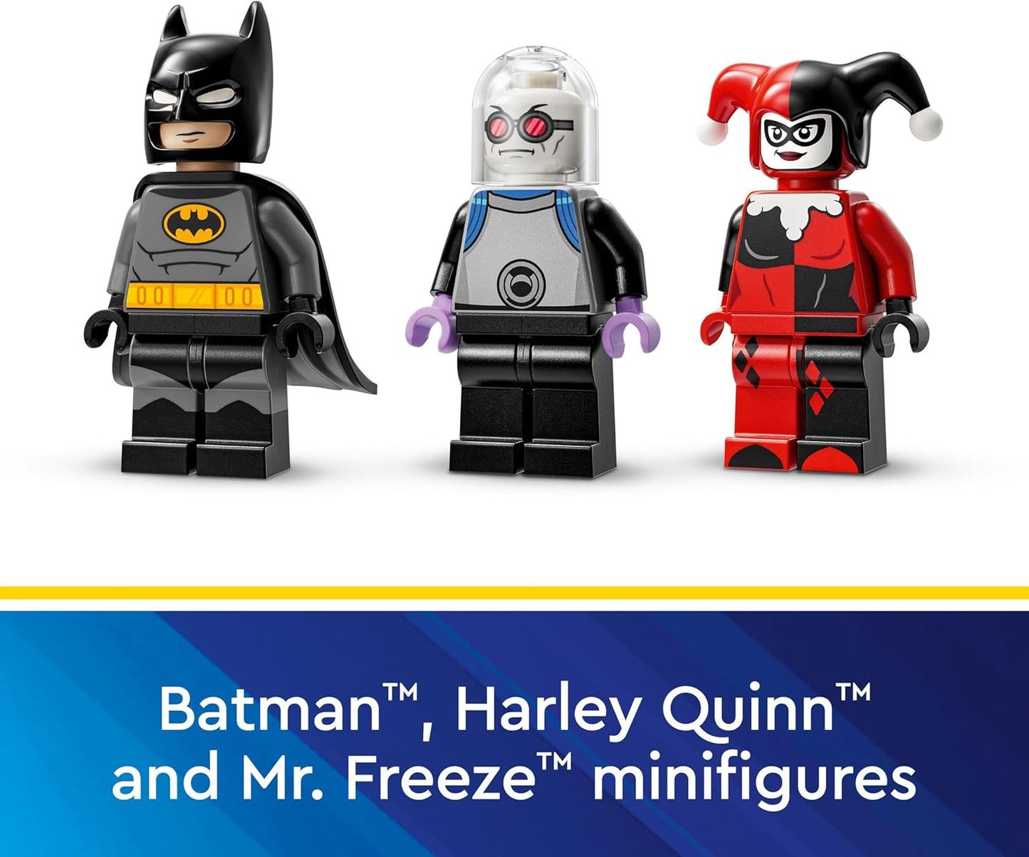 LEGO DC Batman con el Batimóvil vs. Harley Quinn y Mr. Freeze, coche de juguete, juego de vehículos de superhéroe, con 3 minifiguras, regalo de cumpleaños para niños y niñas a partir de 8 años 76274