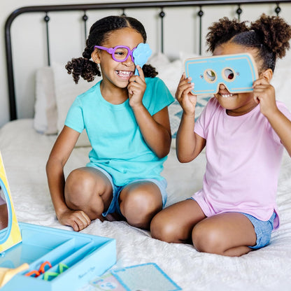 Melissa & Doug As pistas de Blue e você! Hora dos óculos Eye Doctor Play Set | Brinquedo de dramatização para crianças | 3 e superiores | Presente para meninos ou meninas | Materiais certificados pelo FSC