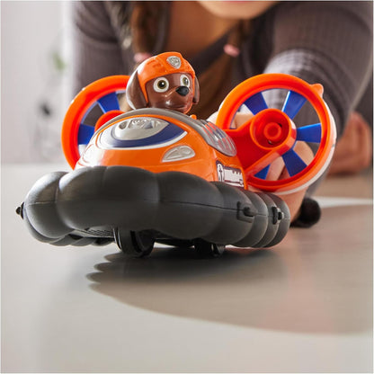 Paw Patrol, Hovercraft de Zuma, veículo de brinquedo com boneco de ação colecionável, brinquedos infantis sustentáveis para meninos e meninas de 3 anos ou mais