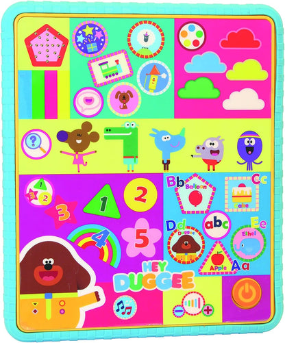 Hey Duggee Toys HD21 Hey Duggee Smart Tablet Toy para crianças - ajuda no desenvolvimento infantil, aprendizagem, resolução de problemas, fonética, sequências, cores, formas e reconhecimento de números, 3+ anos, cáqui