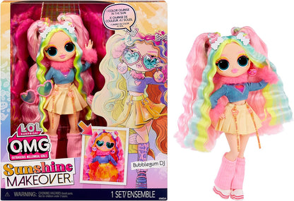 Jajaja ¡Sorpresa! Muñeca de moda OMG Sunshine Makeover - SUNRISE - Cambio de color UV bajo el sol, muchas sorpresas y accesorios fabulosos - Gran regalo para niños de 4 años en adelante