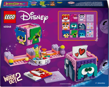 LEGO Disney Pixar Inside Out 2 Mood Cubes Playset, brinquedo de construção para meninas e meninos de 9 anos ou mais, inclui minibonecas de personagens do filme, presente divertido para compartilhar emoções como alegria 43248