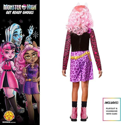 Rubie Fantasia infantil oficial de Monster High Clawdeen Wolf da, vestido extravagante infantil