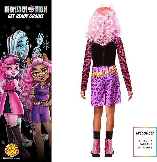 Rubie Fantasia infantil oficial Monster High Clawdeen Wolf de, vestido extravagante infantil