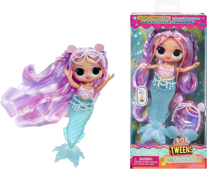 LOL. Surpresa! Tweens - Mermaid Lana Marine - Boneca fashion com cauda que muda de cor, barbatana móvel e lindos acessórios - Brinquedos para crianças e colecionadores a partir de 4 anos