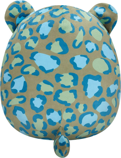 Squishmallows SQCR04131 12", Enos-Leopardo Verde Escuro