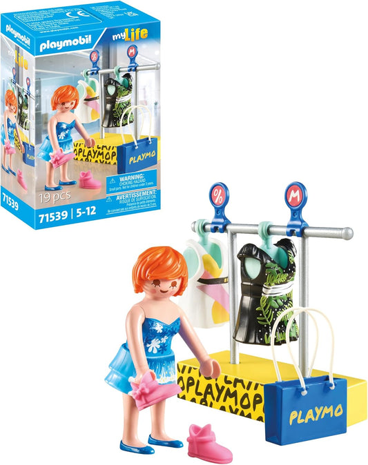 Playmobil 71539 My Life: barraca de roupas, brinquedos para presentear e dramatizações divertidas e imaginativas, conjuntos de jogos adequados para crianças de 4 anos ou mais