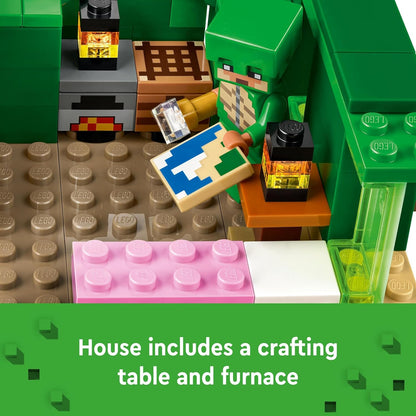 LEGO Brinquedo de cuidado de animais Minecraft The Turtle Beach House para crianças, meninas e meninos com mais de 8 anos de idade, conjunto de construção com personagens e figuras do jogo, presente para jogadores 21254